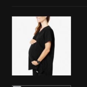 women's Black Mawe - Maternity Scrub Top - L / Black